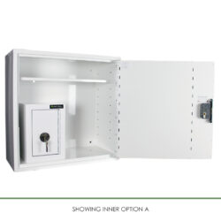 Medicine Cabinet with Internal Controlled Drugs Cabinet | 600mm H x 600mm W x 300mm D | HECCMC200