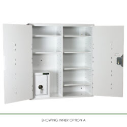 Medicine Cabinet with Internal Controlled Drugs Cabinet | 900mm H x 800mm W x 300mm D | HECCMC402