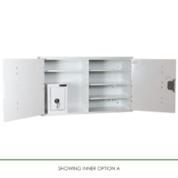 Medicine Cabinet with Internal Controlled Drugs Cabinet | 600mm H x 1000mm W x 300mm D | HECCMC403