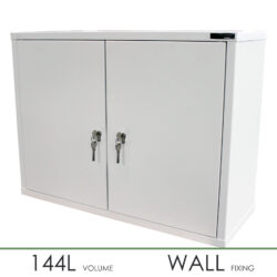 Double Locking, Double Door Medicine Cabinet | 600mm H x 800mm W x 300mm D | HECMC421