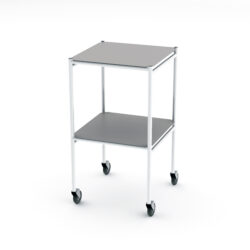 Mild Steel Dressing / Instrument Trolley | Flat Stainless Steel Shelves