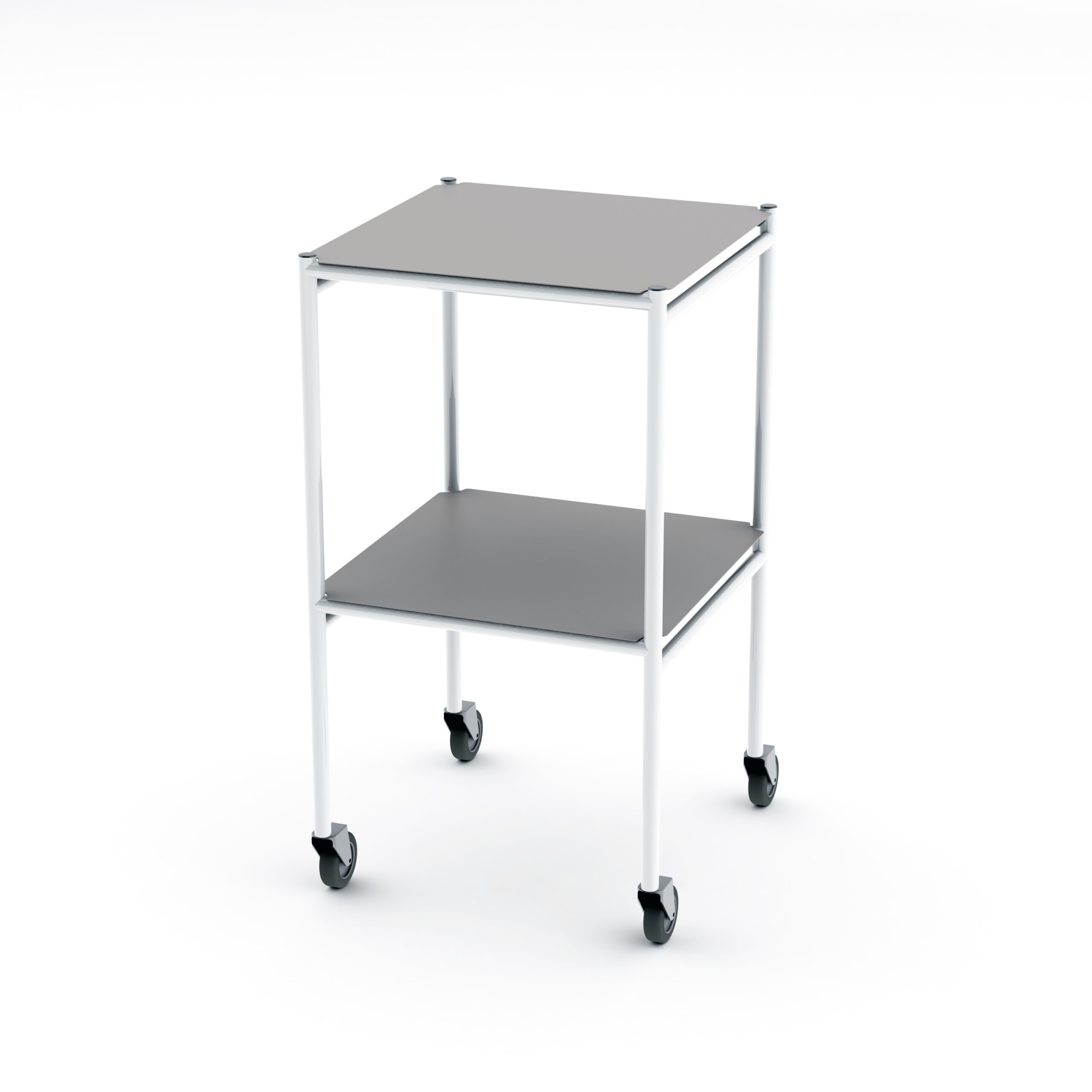 Mild Steel Dressing / Instrument Trolley | Flat Stainless Steel Shelves