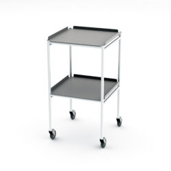 Mild Steel Dressing / Instrument Trolley | Reversable Stainless Steel Shelves