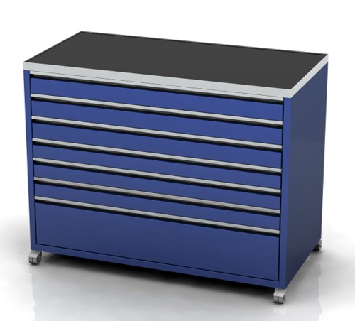 Drawer Unit on Castors | 1200mm Wide | 7 Drawer