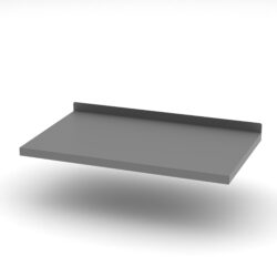 Worktop | Stainless Steel with Timber Backing | 600mm Deep, Per Linear Meter